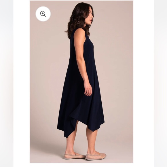 Sympli Sleeveless Slant Pocket Dress Resort Navy 2888NWT Size 10 - Picture 3 of 9